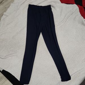 Leggings Depot Ankle Leggings Womens One Size Navy Stretch Elastic Waist